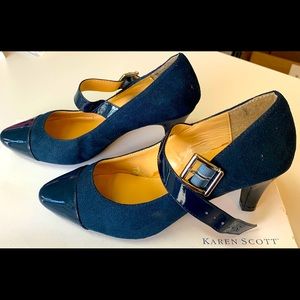 NWT Karen Scott Navy Blue Mary Jane Shoes, 6M